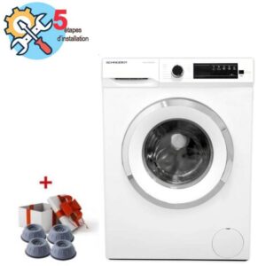 Lave linge Frontal SCHNEIDER SCLL810EXPW 8Kg + Pack 4 Tampons